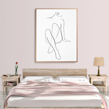 Load image into Gallery viewer, Bedroom Wall Decor Canvas Painting Get Naked Sign Canvas Art Poster One Line Sexy Woman Drawing Canvas Picture Fashion Painting