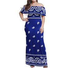 Load image into Gallery viewer, Women&#39;s Party Clothing One Shoulder Dresses Plus Size Sexy vintage Long Dresses Print On Demand Bandana Print dress Style 1