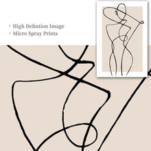 Load image into Gallery viewer, Abstract Classy Woman Line Art Print Beige Neutral Female Line Poster Room Wall Decor Fashion Romantic Canvas Painting Pictures