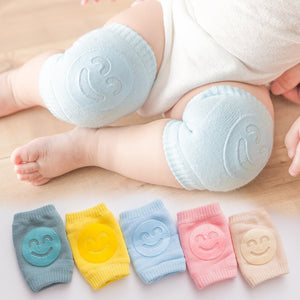 Non Slip Baby Kneepad Infant Toddler Crawling Safety Accessories Child Smile Face Knee Pads Cushion Protector Leg Girls Boys