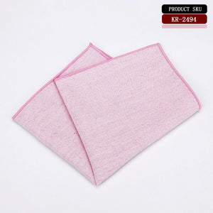 High Quality 100% Cotton Classic Suits Solid Pocket Square 25cm*25cm Men's Handkerchiefs Chest Towel Ladies Blue Pink Hanky Gift