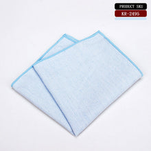 Load image into Gallery viewer, High Quality 100% Cotton Classic Suits Solid Pocket Square 25cm*25cm Men&#39;s Handkerchiefs Chest Towel Ladies Blue Pink Hanky Gift