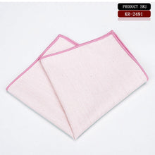 Load image into Gallery viewer, High Quality 100% Cotton Classic Suits Solid Pocket Square 25cm*25cm Men&#39;s Handkerchiefs Chest Towel Ladies Blue Pink Hanky Gift