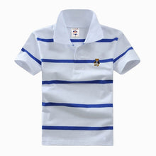 Load image into Gallery viewer, High Quality All-Match Unisex Boy Polo shirts for Kids  Summer Toddler Big Boy Tops Girls T shirt  Cotton White Blue shirts
