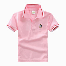 Load image into Gallery viewer, High Quality All-Match Unisex Boy Polo shirts for Kids  Summer Toddler Big Boy Tops Girls T shirt  Cotton White Blue shirts