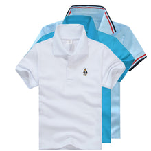 Load image into Gallery viewer, High Quality All-Match Unisex Boy Polo shirts for Kids  Summer Toddler Big Boy Tops Girls T shirt  Cotton White Blue shirts