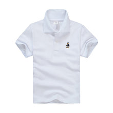 Load image into Gallery viewer, High Quality All-Match Unisex Boy Polo shirts for Kids  Summer Toddler Big Boy Tops Girls T shirt  Cotton White Blue shirts
