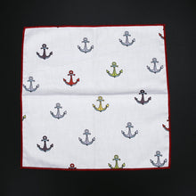 Load image into Gallery viewer, High Quality Men&#39;s 100% Cotton Pocket Square Vintage Animal Anchor Print Handkerchief Chest Towel Party Suit Hankies 25*25CM