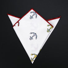 Load image into Gallery viewer, High Quality Men&#39;s 100% Cotton Pocket Square Vintage Animal Anchor Print Handkerchief Chest Towel Party Suit Hankies 25*25CM