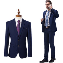 Load image into Gallery viewer, New Men&#39;s Fashion Boutique Solid color Wedding Suit