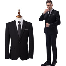 Load image into Gallery viewer, New Men&#39;s Fashion Boutique Solid color Wedding Suit