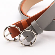 Load image into Gallery viewer, Ladies belt simple versatile round buckle new fashion decorative belt female students Korean version of the jeans belt female
