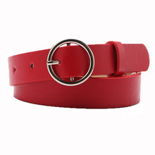 Load image into Gallery viewer, Ladies belt simple versatile round buckle new fashion decorative belt female students Korean version of the jeans belt female