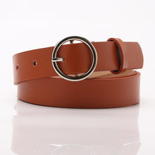 Load image into Gallery viewer, Ladies belt simple versatile round buckle new fashion decorative belt female students Korean version of the jeans belt female