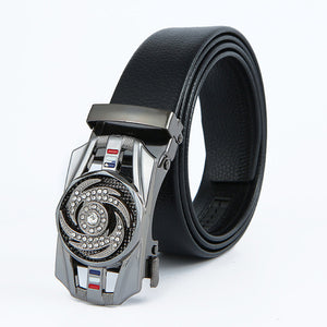 Man Automatic Buckle Leather Belt High Quality Men Business Belt