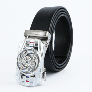 Man Automatic Buckle Leather Belt High Quality Men Business Belt