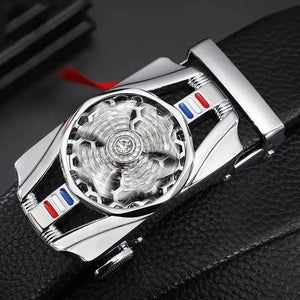 Man Automatic Buckle Leather Belt High Quality Men Business Belt