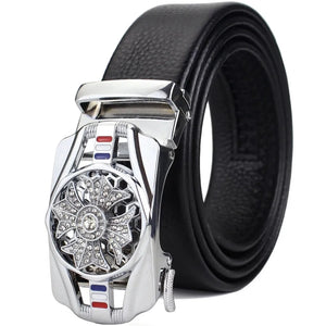 Man Automatic Buckle Leather Belt High Quality Men Business Belt