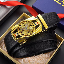 Load image into Gallery viewer, Man Automatic Buckle Leather Belt High Quality Men Business Belt