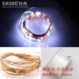 Manufacturers spot led copper wire string star copper wire lamp ins room decoration lamp battery USB copper wire lantern
