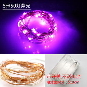 Manufacturers spot led copper wire string star copper wire lamp ins room decoration lamp battery USB copper wire lantern