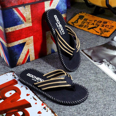 Men Adult Solid Summer Outside Flip Flops Flower Slippers