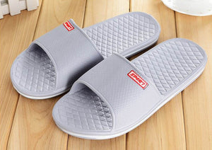 Men Basic Solid Flat Summer Flower Sandals