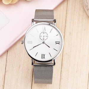 Men Buckle Wrist watch Luxury Bracelet Quartz Stainless Steel watch