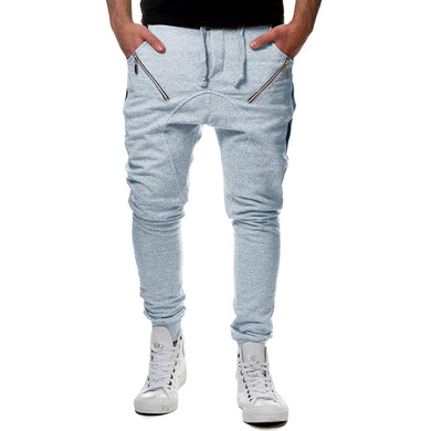 Men Casual Regular Low Waist Flat Joggers Full Length Sweatpants