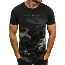 Load image into Gallery viewer, Men Casual Short Sleeve Polyester Canvas O-Neck Shirt