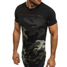 Load image into Gallery viewer, Men Casual Short Sleeve Polyester Canvas O-Neck Shirt