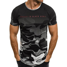Load image into Gallery viewer, Men Casual Short Sleeve Polyester Canvas O-Neck Shirt