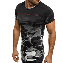 Load image into Gallery viewer, Men Casual Short Sleeve Polyester Canvas O-Neck Shirt