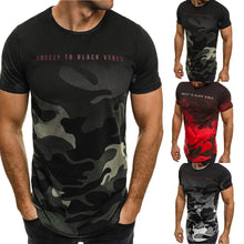 Load image into Gallery viewer, Men Casual Short Sleeve Polyester Canvas O-Neck Shirt