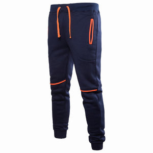 Men Cotton Pleated Loose Fit Full Length Casual Sweatpants