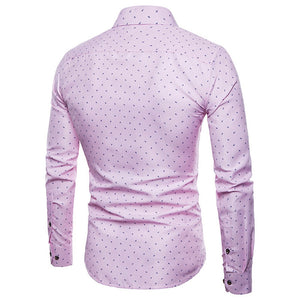 Men Cotton Polka Dot Full Sleeve Regular Shirts