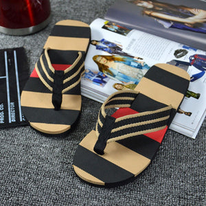 Men Flower Outside Flip Flops Solid Adult Slippers