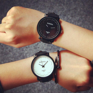 Men PU Leather Wristwatch Fashion Stainless Steel Glass Dial watch