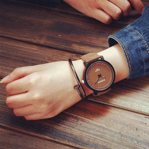 Men PU Leather Wristwatch Fashion Stainless Steel Glass Dial watch