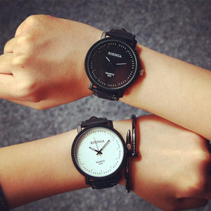 Men PU Leather Wristwatch Fashion Stainless Steel Glass Dial watch