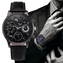 Load image into Gallery viewer, Men Quartz Wristwatches Business Casual Leather Band with Glass dial