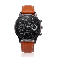 Load image into Gallery viewer, Men Quartz Wristwatches Business Casual Leather Band with Glass dial