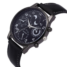 Load image into Gallery viewer, Men Quartz Wristwatches Business Casual Leather Band with Glass dial