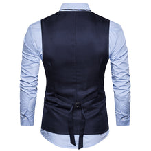 Load image into Gallery viewer, Men&#39;s Vest Gilet Costume Casual Turn Down Collar Men Waistcoat Business Wedding Slim Fit Mens Suit Vests Chaleco Hombre