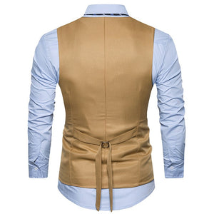 Men's Vest Gilet Costume Casual Turn Down Collar Men Waistcoat Business Wedding Slim Fit Mens Suit Vests Chaleco Hombre