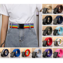 Load image into Gallery viewer, Men&#39;s/Women&#39;s Colored Canvas Belt Lengthened 110 140cm Teenager&#39;s