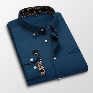 Men's Clothing Arrival Men Shirt Fashion Causal Long Sleeved Male