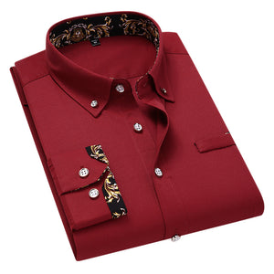 Men's Clothing Arrival Men Shirt Fashion Causal Long Sleeved Male