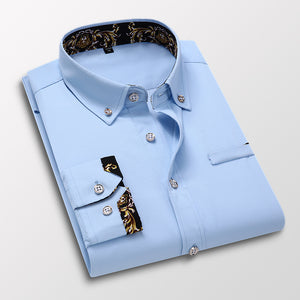 Men's Clothing Arrival Men Shirt Fashion Causal Long Sleeved Male