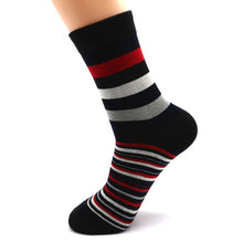 Load image into Gallery viewer, Men&#39;s color stripes socks the latest design popular men&#39;s socks 5 PAIRS STRIPED SOCKS SUIT FASHION DESIGNER COLOURED COTTON 6-11